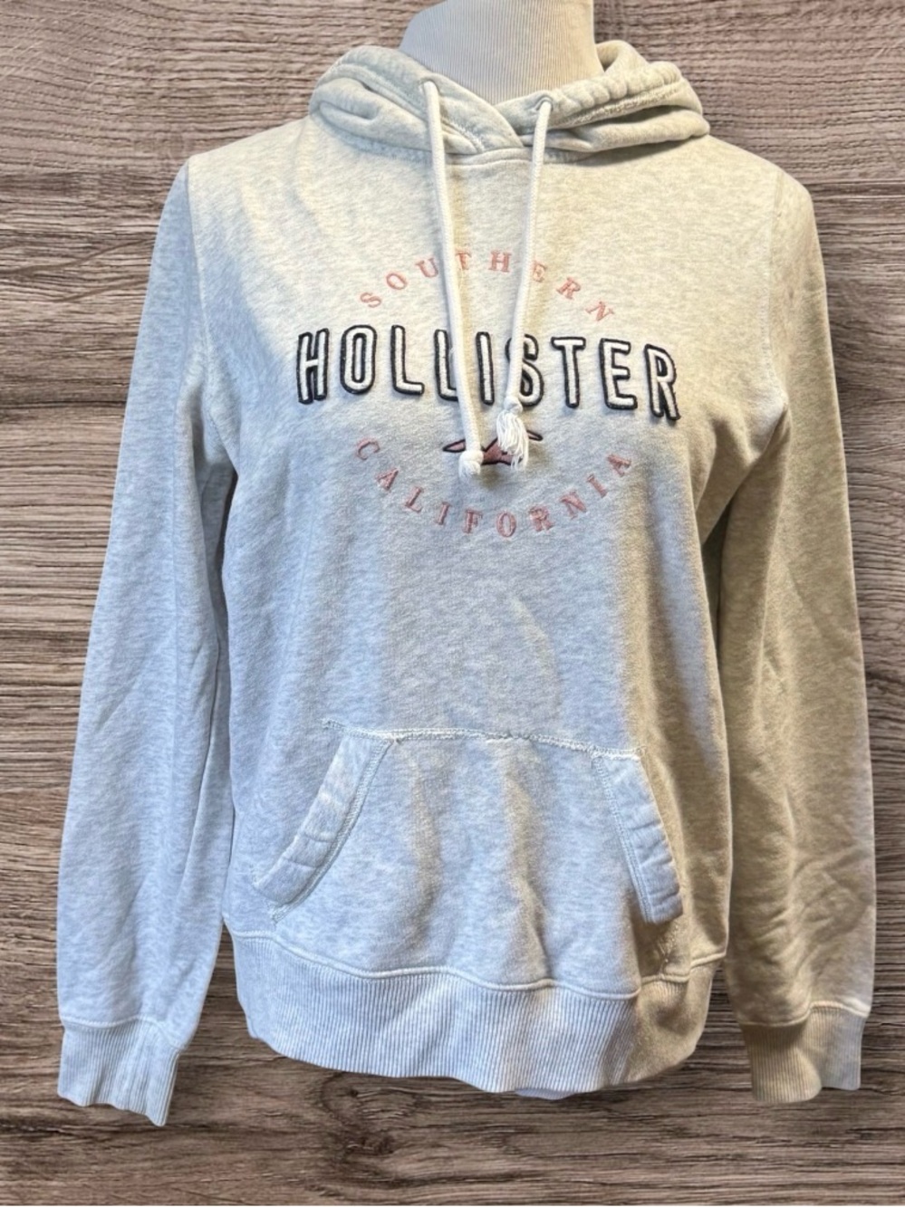 Hollister California Hoodie Women's M Heathered Oatmeal